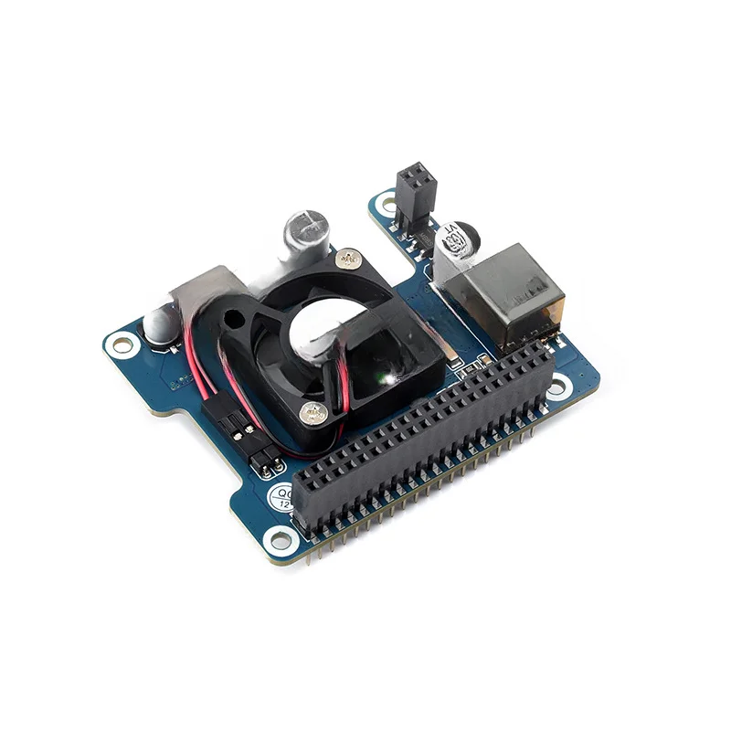 

for Raspberry Pi 5 Ethernet PoE Power Supply Expansion Board F-Type Onboard Cooling Fan 802.3AF/at Network Standard