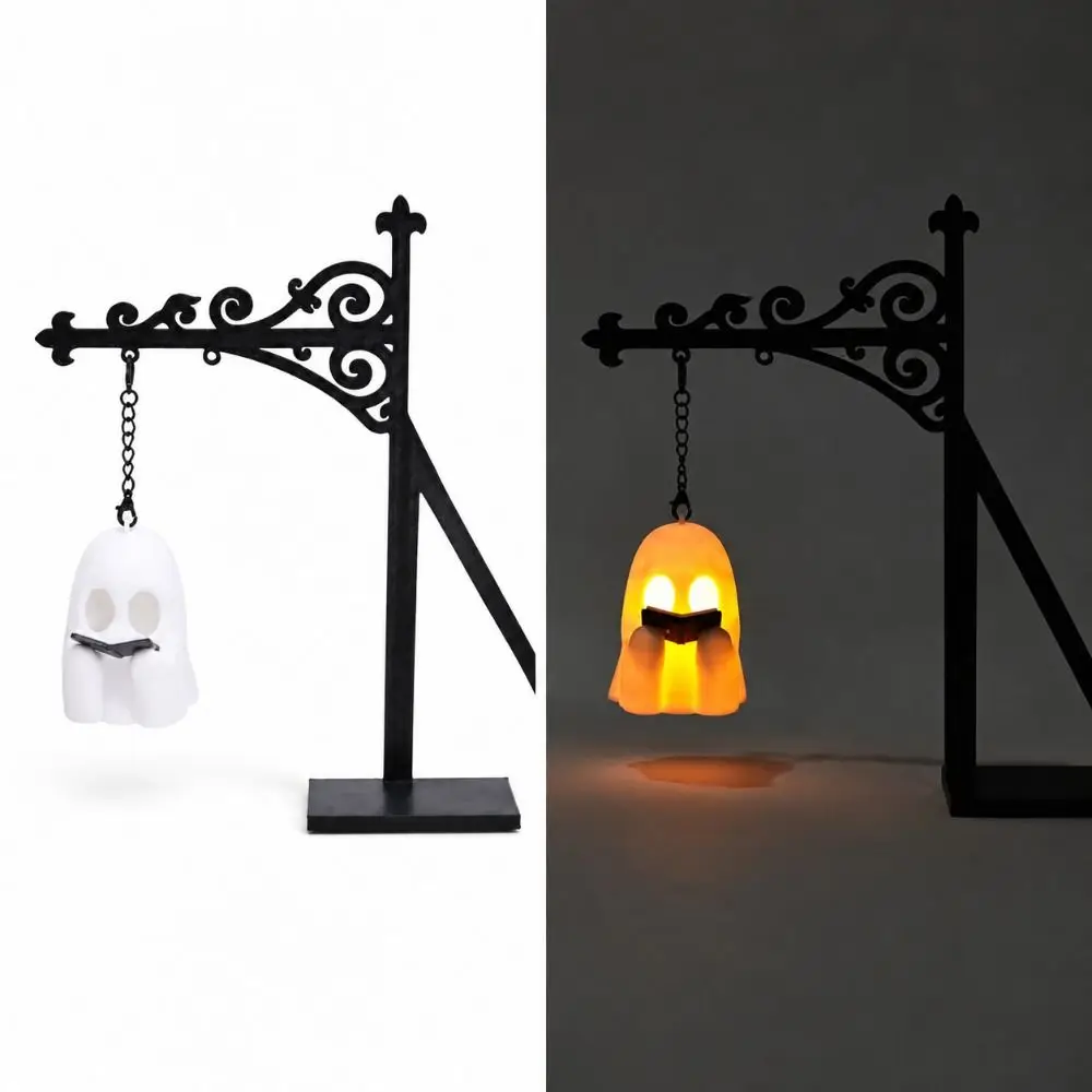 Warm Library Lantern Bookshelf Lamp Halloween Santa Claus LED Bookshelf Lighting Decorative Ghost Vintage Miniature Street Lamp