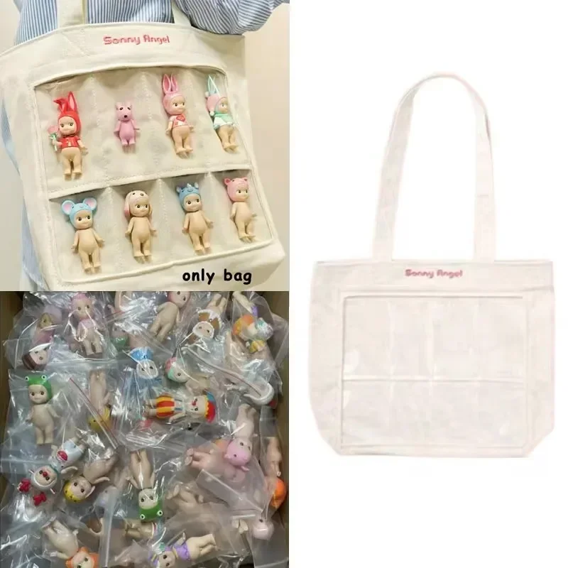 Sonny Angel 2024 New Canvas Transparent Display Multi Quantity Doll Decoration Storage Bag File Bag Notebook Storage Bag Gift