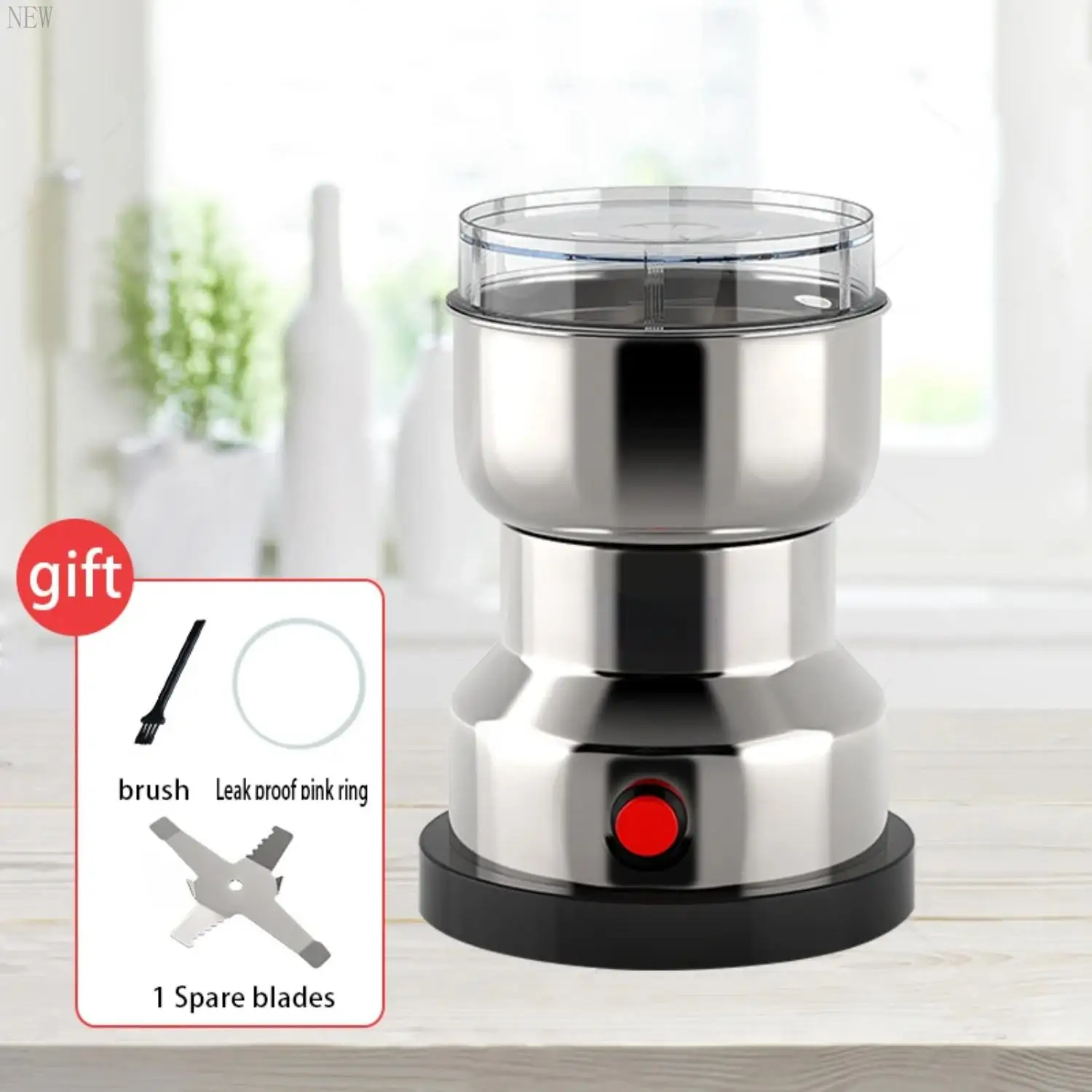 NEW Powerful Multifunctional Household Coffee Grinder for Kitchen - Ideal for Quick Grinding of Cereals, Nuts, Beans, and Spices