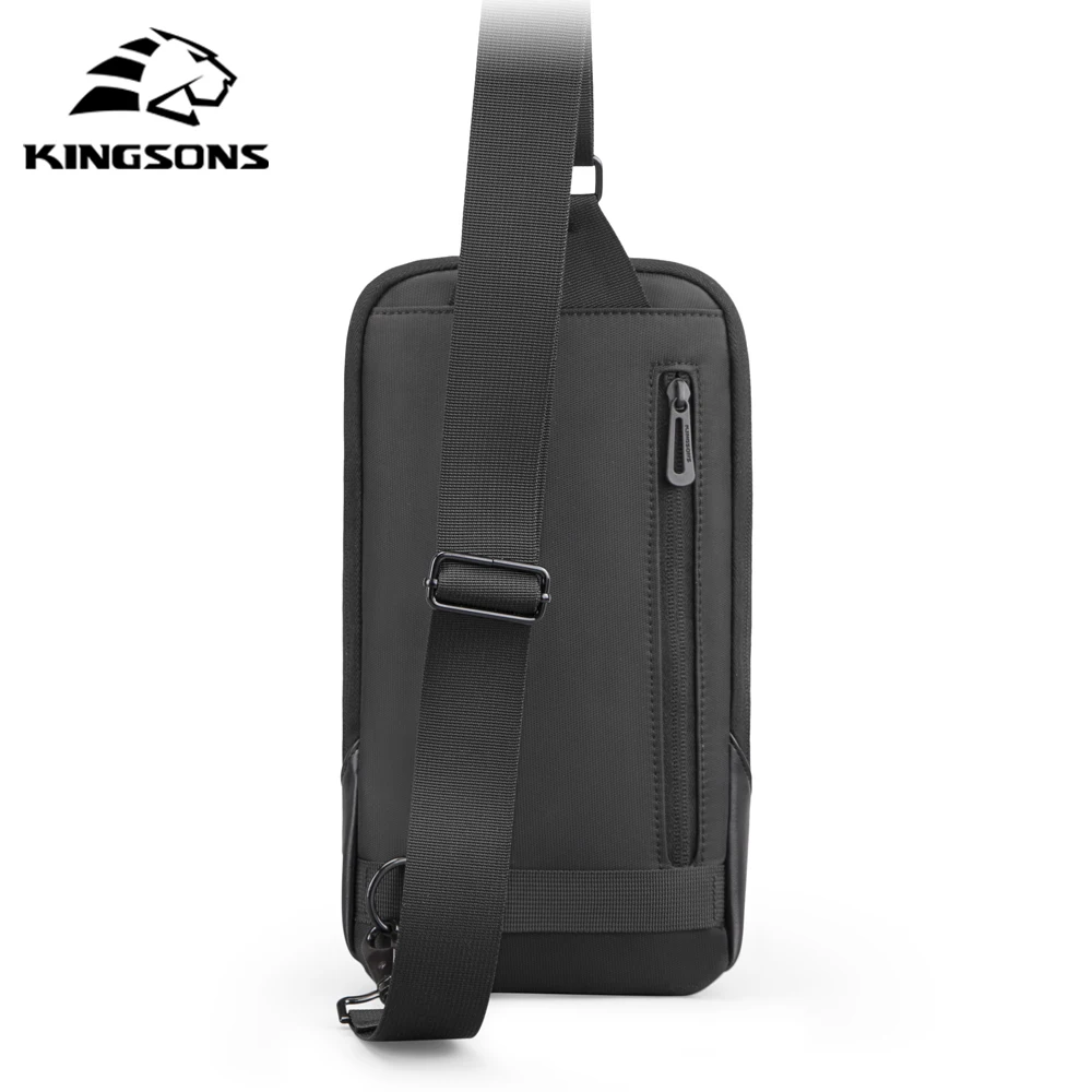 Men Crossbody Bag Kingsons Black Fashion Male Waterproof Single Shoulder Bag Boy Casual Chest Bag  KS3211W 2023