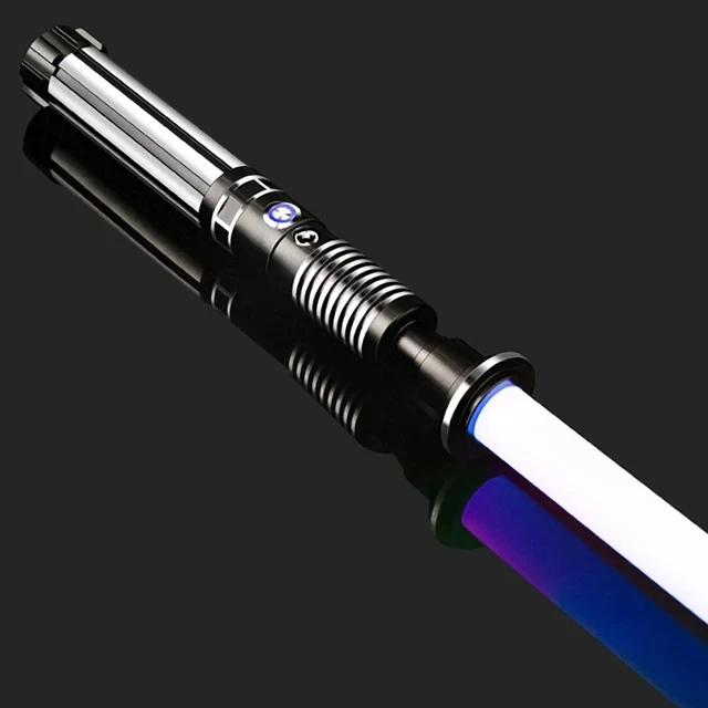 Metalen Handvat Rgb Cosplay Tweesnijdend Lichtzwaard Laserzwaard 16 Kleuren Veranderen Led Schakelbaar Geluid En Licht Voor Jongens Meisjes Cadeau
