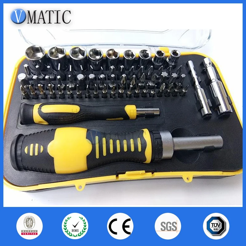 Free Shipping 65 In 1 Screwdriver Set Crv Material Socket With Magnetic Screwdriver Ratchet Screwdriver Combination Repair Tools