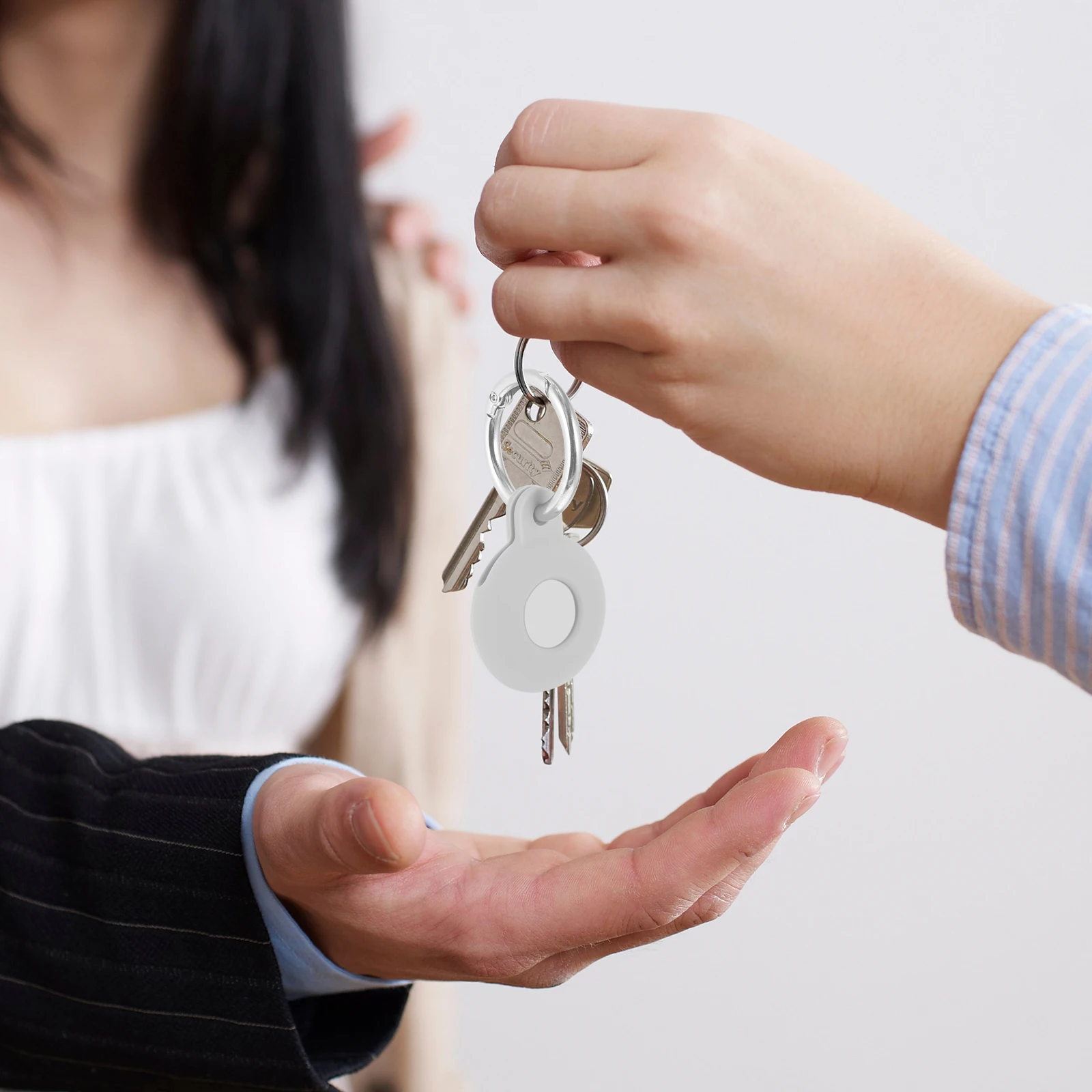 

2Pcs Heavy Duty Silicone Protective Case for Tracer Cover with Keychain Anti-Slip Grip Finder Device Accessory