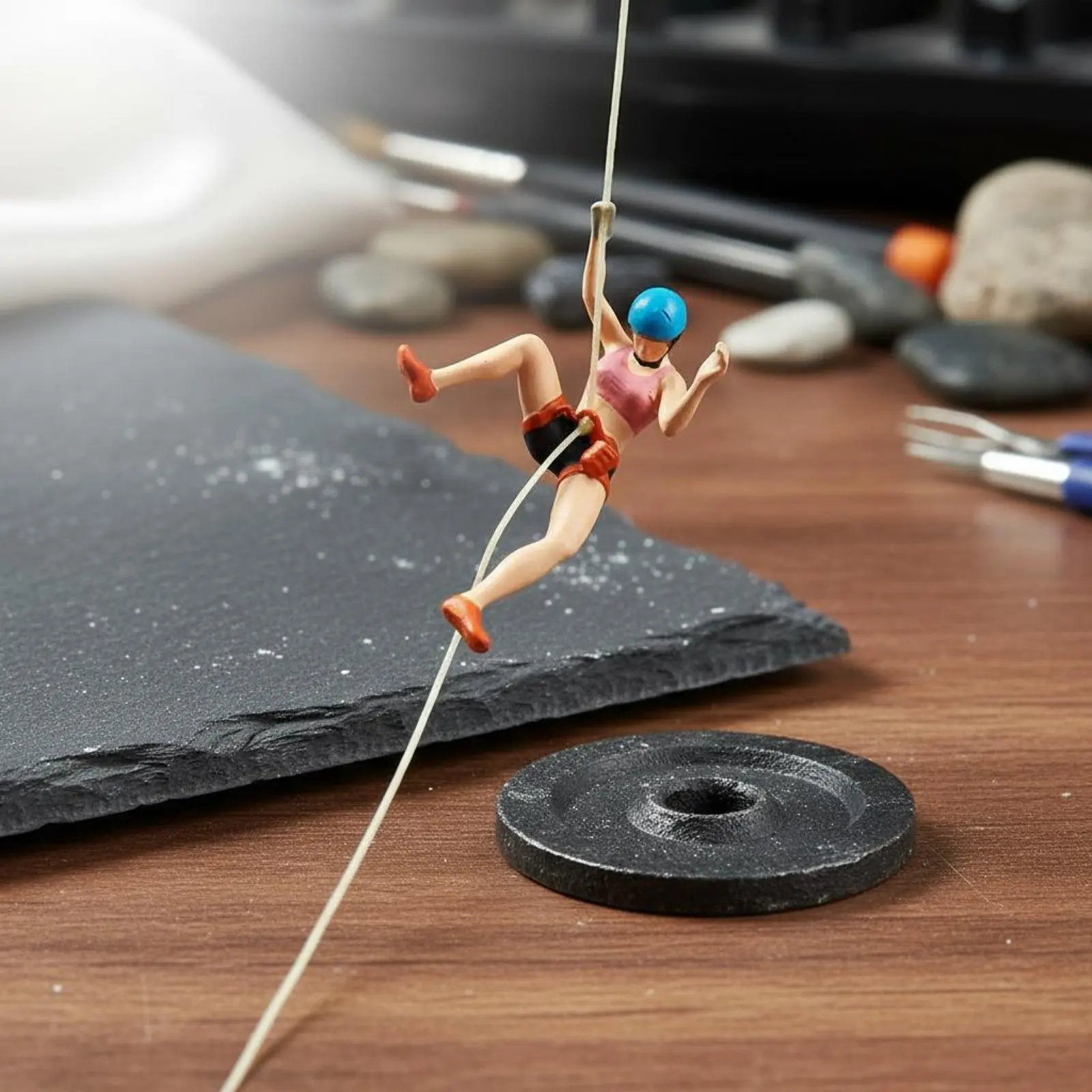 

Mountaineering Couple Figures Scene Photography Mountaineer Figures Climbing Figurines Detailed Scale Model People