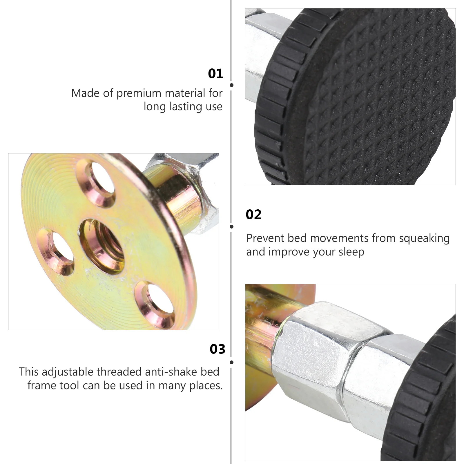 

4Pcs Bedside Fixator Adjustable Anti-Shake Tool Noise Reduction Wall Protector Easy Install Furniture Stabilizer