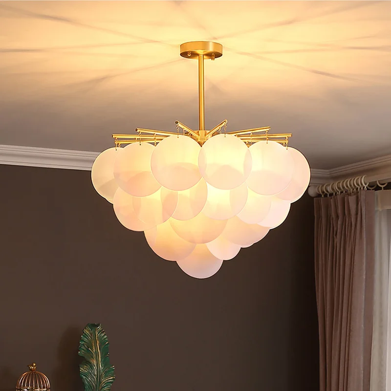 2026 Glass Shell Shape Hanging Lamps For Ceiling Wind Chimes Pendant Lights Modern Nordic Style Chandelier Loft Room Decor Lustr