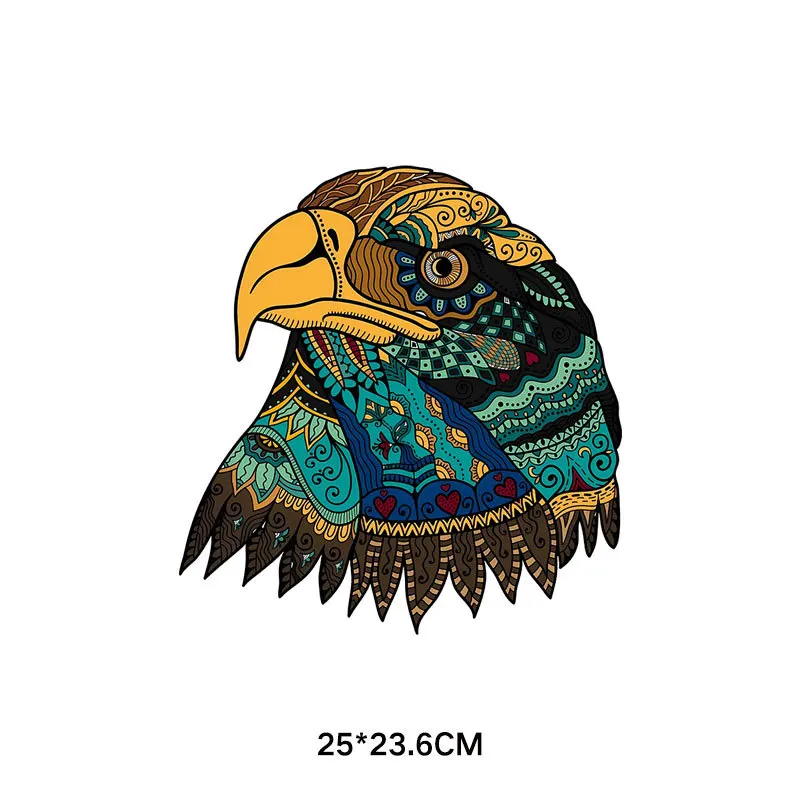 Cartoon Animal Eagle Owl Heat Transfer Stickers Children's T-shirt Appliques DIY Ironing Patch Pattern On Clothes Decor