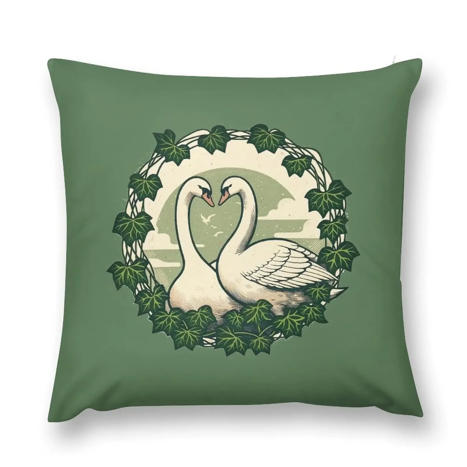 

Swans Throw Pillow Decorative Cover For Living Room Decorative pillow case anime girl pillow