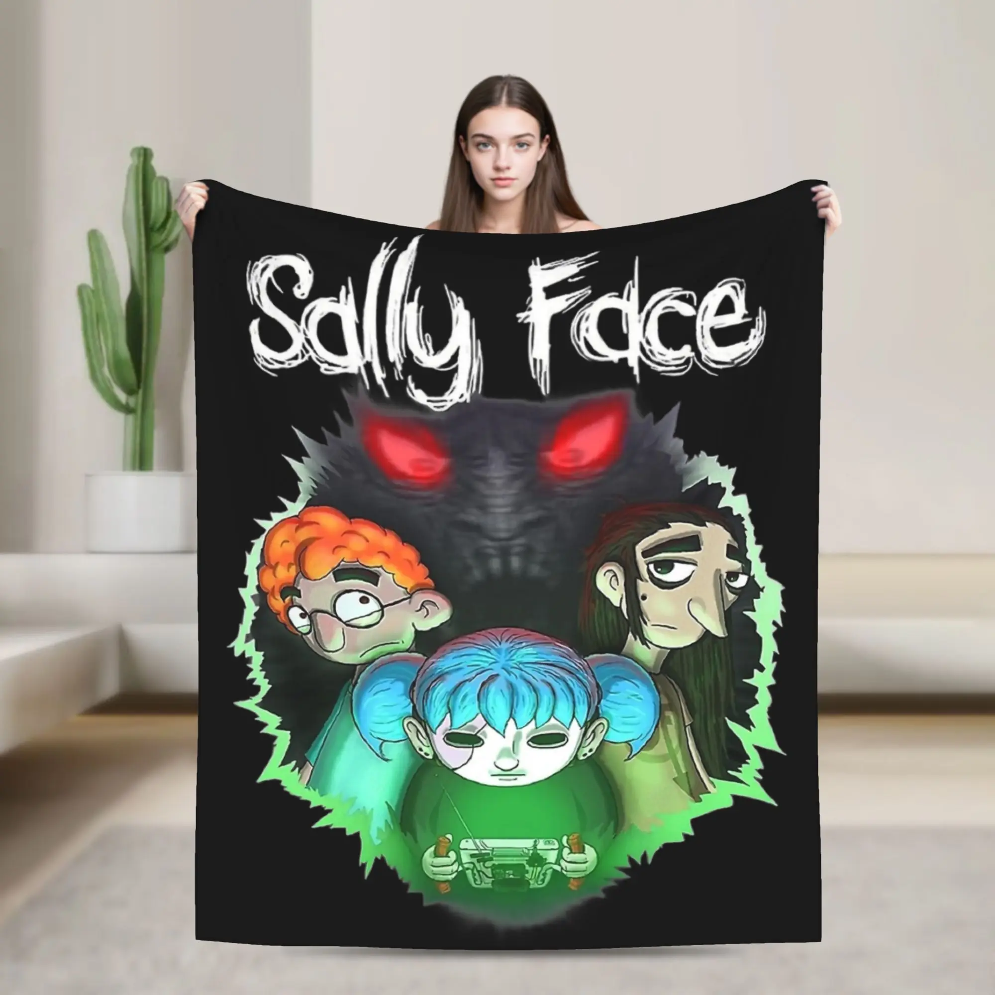 Sal Fisher Game Gothic Fall Blanket Velvet All Season Sally Face Multi-function Soft Throw Blanket for Sofa Outdoor Quilt