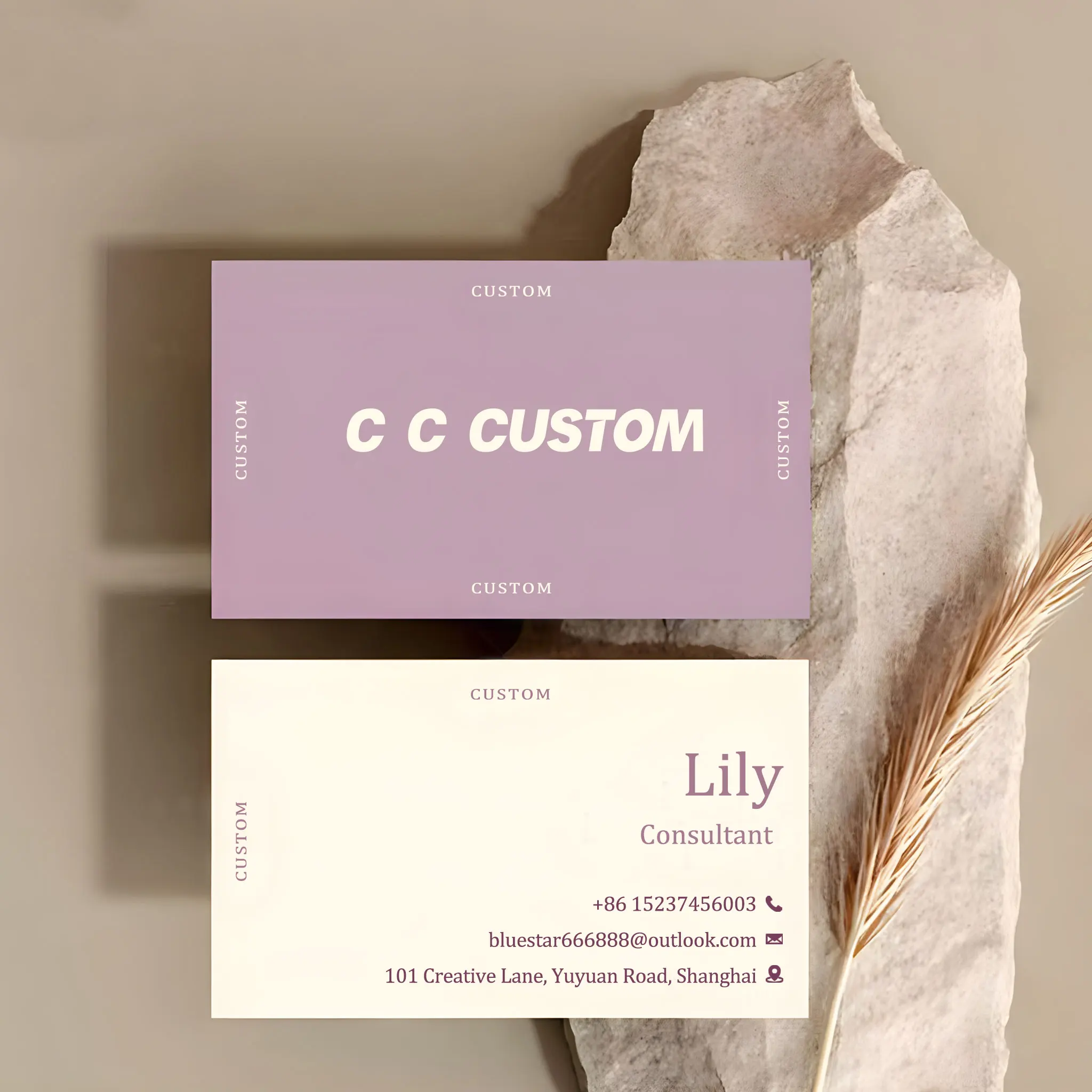 맞춤형 감사 카드, 명함, 양면 인쇄, 로고로 개인화, 결혼식, 선물, 기업 행사용