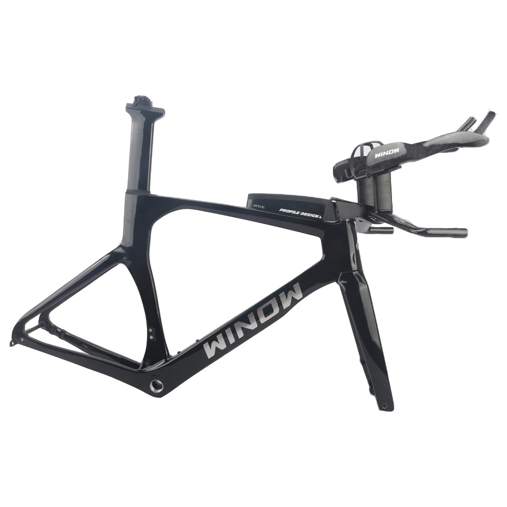 

Carbon TT Frame Chinese Triathlon Bike Frame Disc Time Trial Bike Frame with New TT Handlebar HB052 and Toolbox Di2