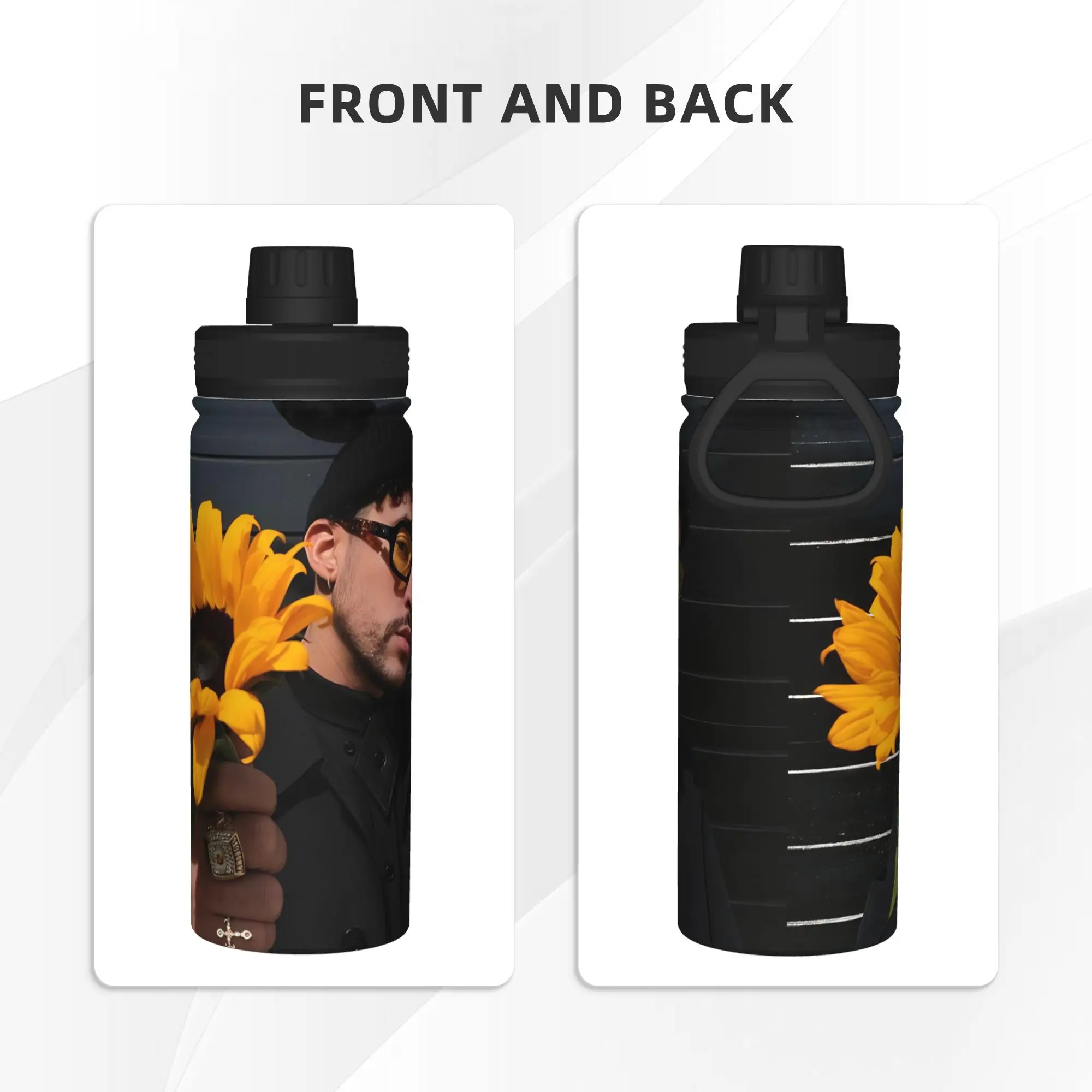 Bad Bunnys 18OZ Sports Insulated Kettle  Coffee Cups Vacuum Flask Car Mugs Water Bottle
