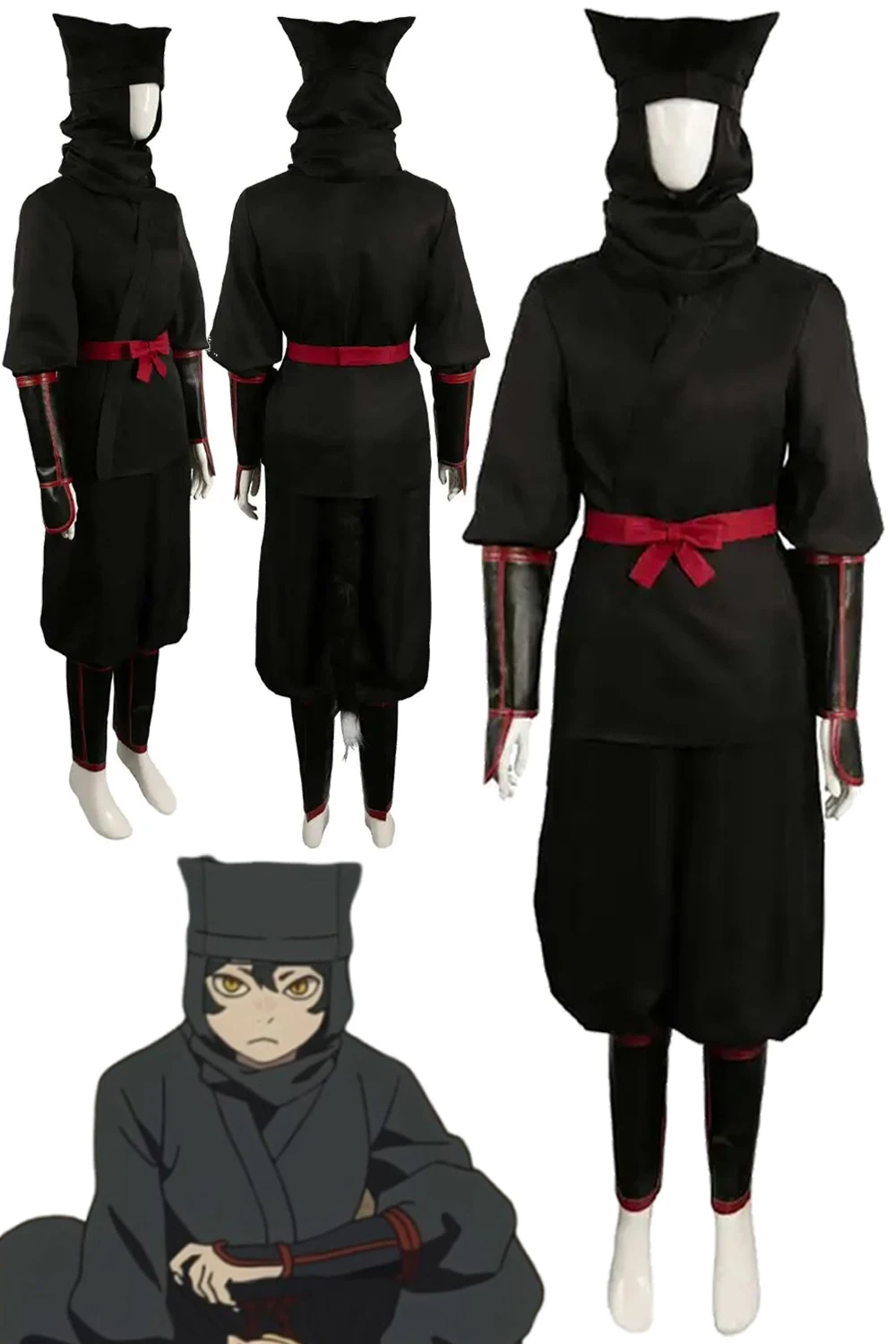 

Anime Dungeon Meshi Costume Izutsumi Cosplay Black Costume Roleplay Outfits Women Disguise Wig Hat Girls Halloween Party Suit