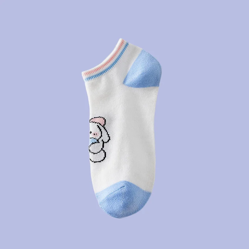 Chaussettes Courtes et Décontractées pour Femme, Vente en Gros d'Usine de Haute Qualité, Nouvelle Collection Printemps et Été, 5/10 Paires