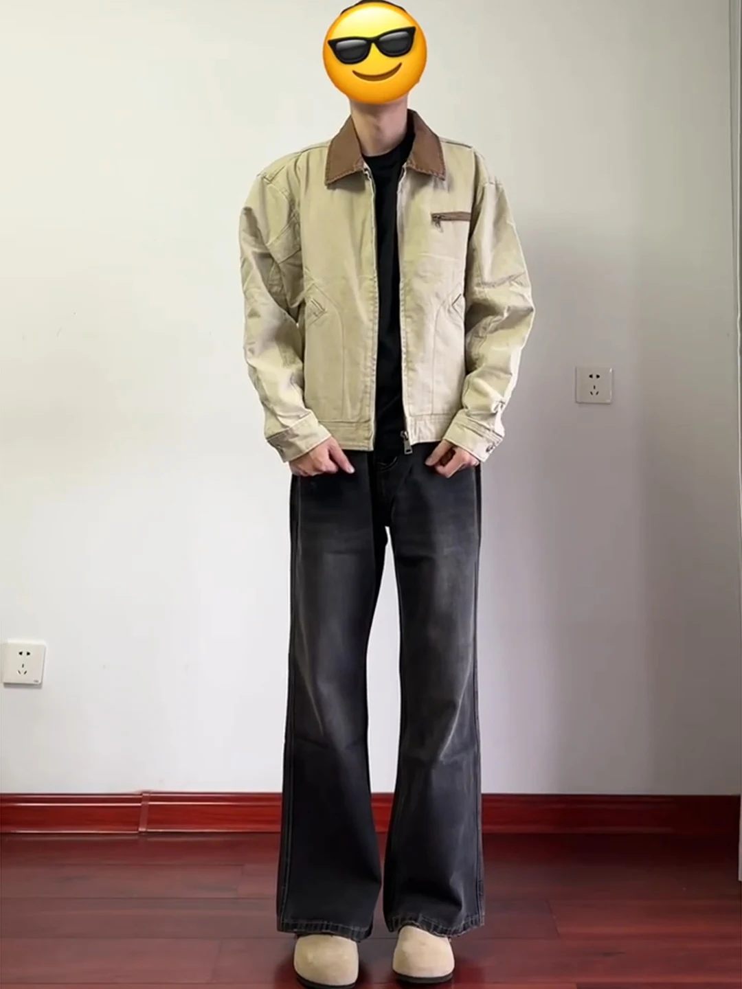 

Bla Wide Leg Jeans Men's Sle Fall American Retro Draped Straight Cut Cleanfit Trousers Knife Design mid Waist Zipper