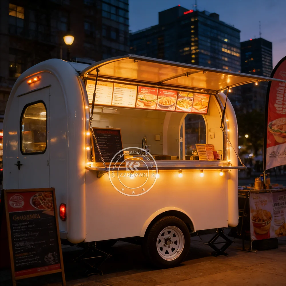 

Fully Equipped Kitchen Food Truck Commercial Coffee BBQ Burger Pizza Truck Hot Dog Cart Food Trailer Fully Equipped