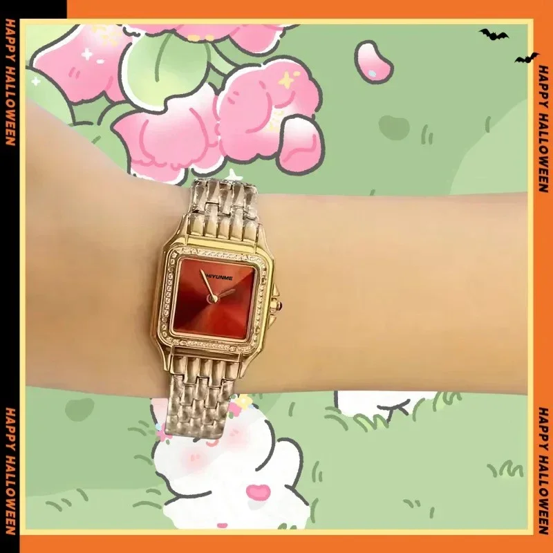 WATCH1 Store ساعة مزدوجة ماسية عالية الجودة ذات وظيفة كاملة للتوقيت العالمي من الفولاذ المقاوم للصدأ