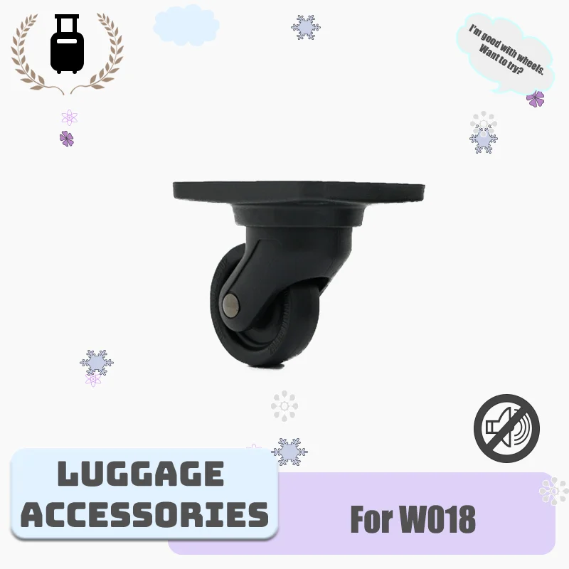 For W018 Heavy-Duty Silent Rolling Luggage Wheel Replacement - Universal 360° Swivel Castor for Smooth Movement