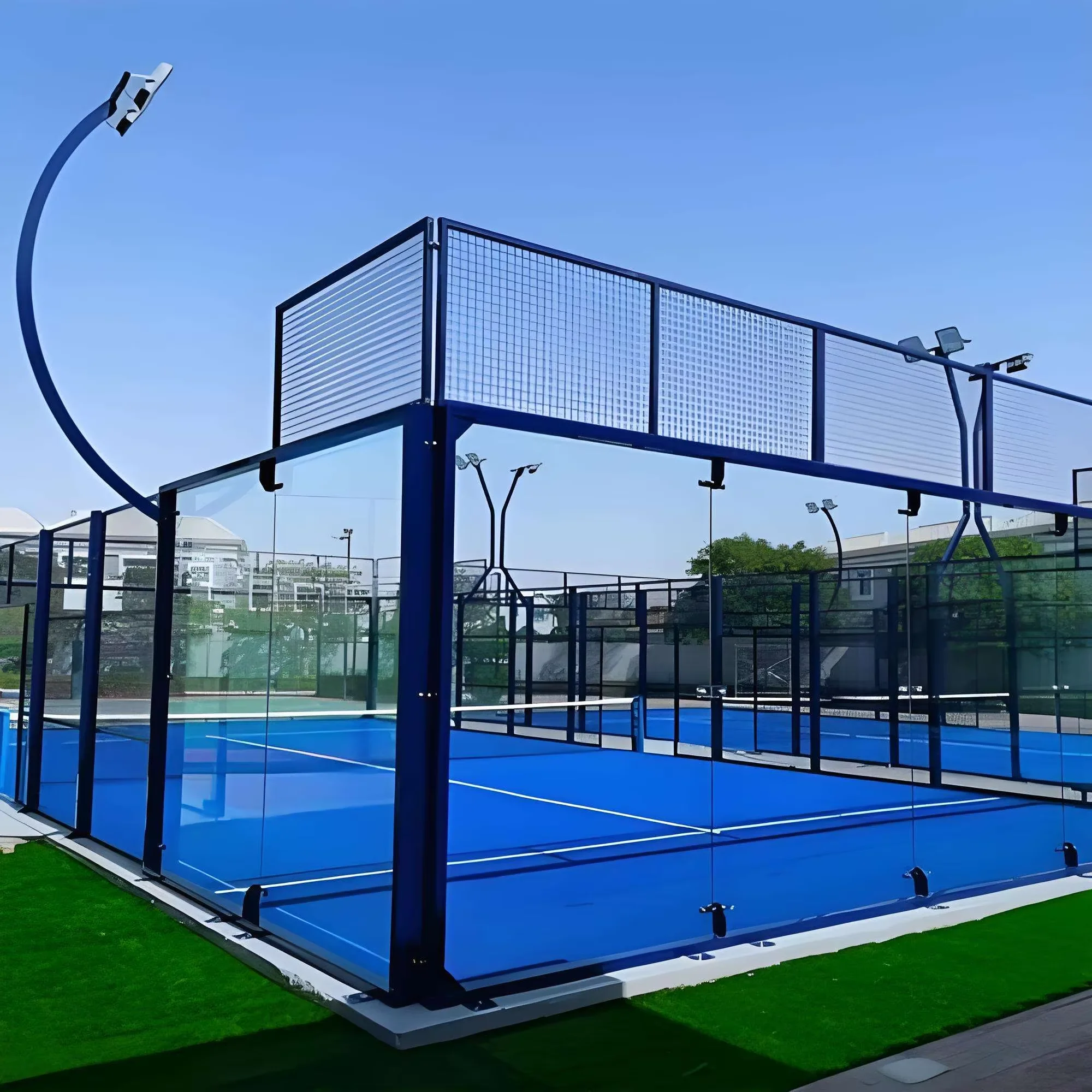 Custom Full Set Padel Court Factory Direct Panoramic Cage Tennis Professional Squash Court Cage