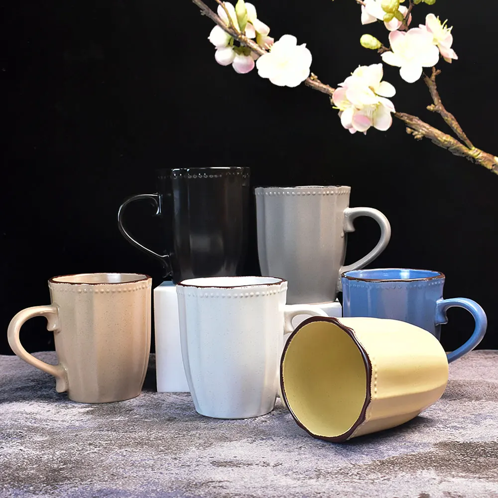 15 oz coffee tea cup set perfect for cup or mug lovers microwave dishwasher safe rustic matte glaze modern design stoneware mug