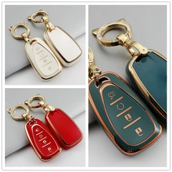 Soft TPU Car Remote Key Cover Case Shell Fob for Chevrolet Malibu Equinox Cruze Camaro Volt Bolt Trax Spark Accessories Keychain