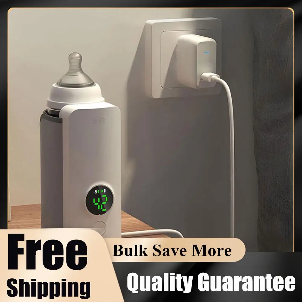 Portable Bottle Warmer Rechargeable Baby Bottle Warmer with Temperature Control Travel Warmer for Traveling Camping Home