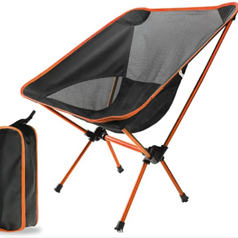 Outdoor Moon Chair Camping Camping Folding Portable Lazy Back Light Aluminium Alloy Folding