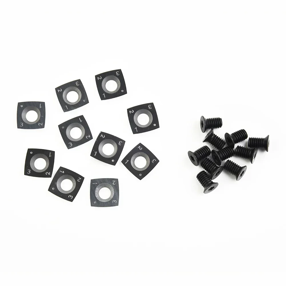 15mm Square Tungsten Carbide Inserts Cutters 15 X15 X2.5-R150 15*15*2.5 R150 With 10pcs Screws Wood Lathe Turning Tools