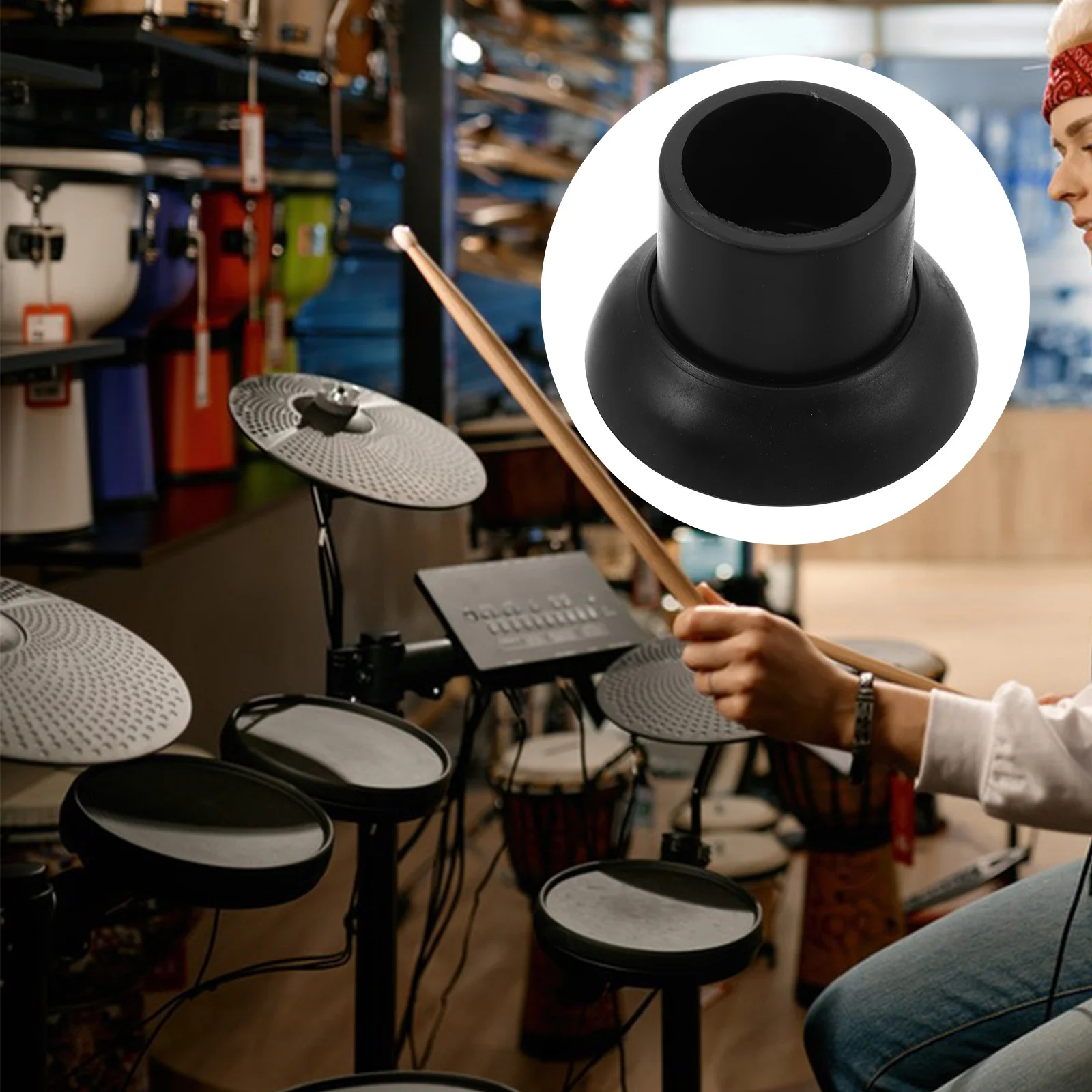 

Electronic Drum Kit Accessories Anti-Slip Bass Drum Leg Stand Foot Protectors Plastic Floor Protectors Studio Home