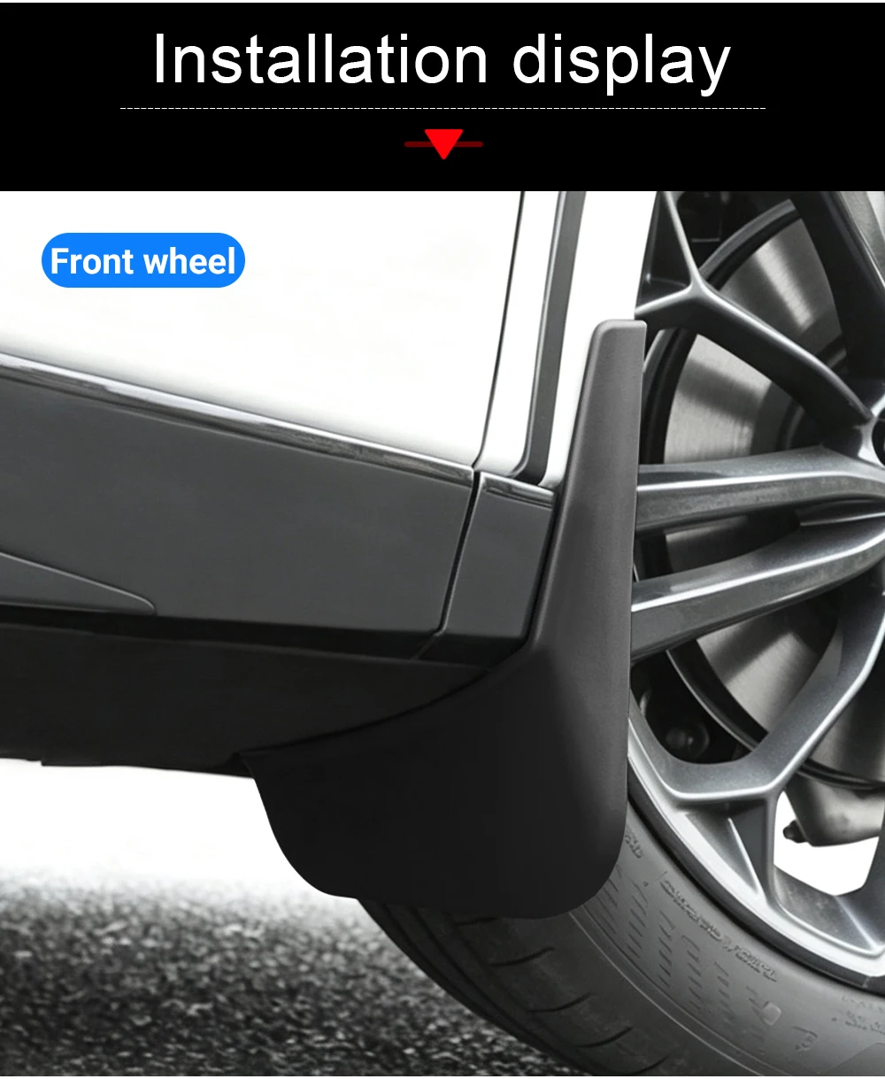 ABS Auto-Schmutzfänger Kotflügel Spritzschutz Schmutzschutzblenden für Xpeng G6 2023 2024 2025 2026 Exterieur-Schutz Zubehör – Detail 8