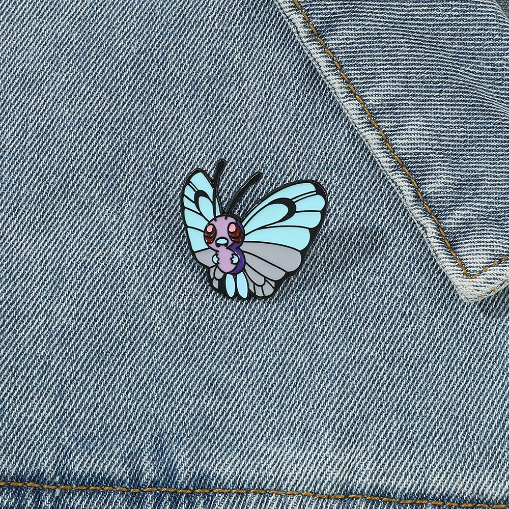 1 Pc Cartoon Brooch Creativity Beautiful Butterfly Spirit Enamel Pin Metal Badge Jewelry Clothing Backpack Accessories Gift