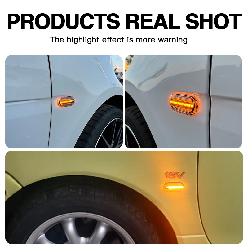 

2PCS LED Side Marker Lights Canbus ​For Nissan Cube 2008- Evalia NV200 Qashai 2010- Leaf 2010-2012 Micra 2009- Turn Signal Lamps