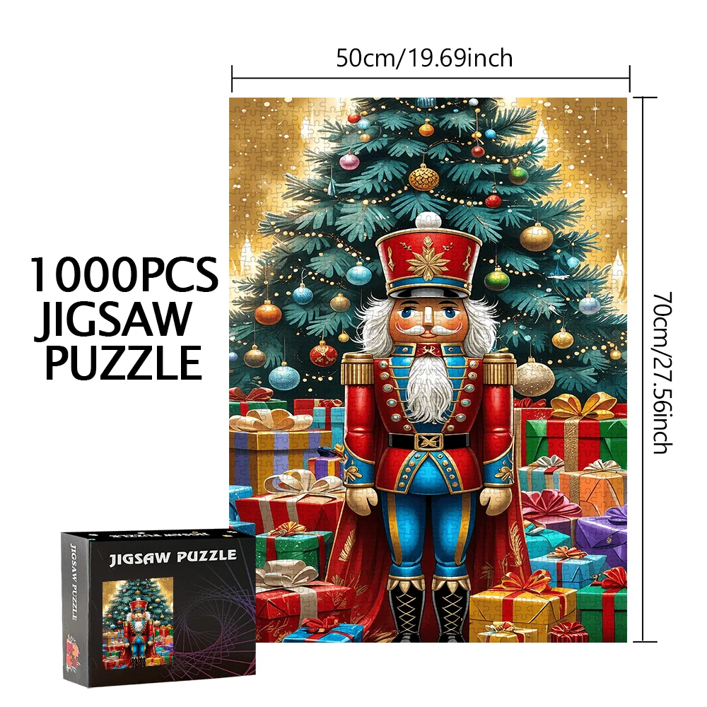 لعبة ألغاز كسارة البندق وشجرة عيد الميلاد، 500 قطعة/1000 قطعة، هدية لمتعة العائلة، ديكور المنزل، تحدي الدماغ، لغز ممتاز لـ