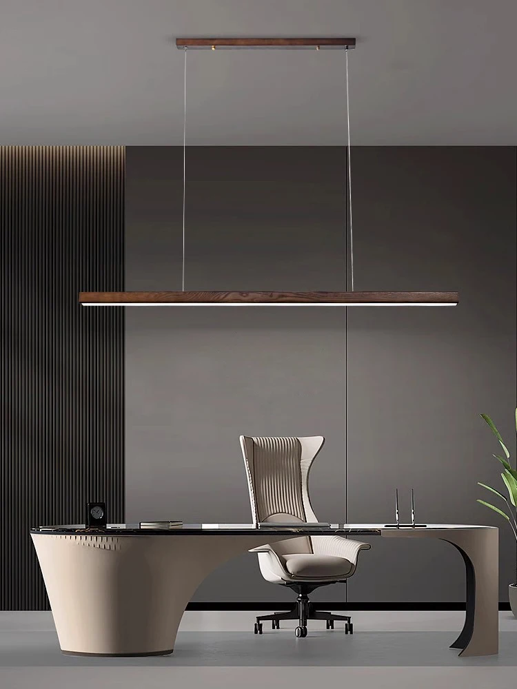 Wood Collection Minimalism LED Dimmable 2024 New Trend Pendant Light Chandelier Luminaire Hanging Lamp For Dinning Room