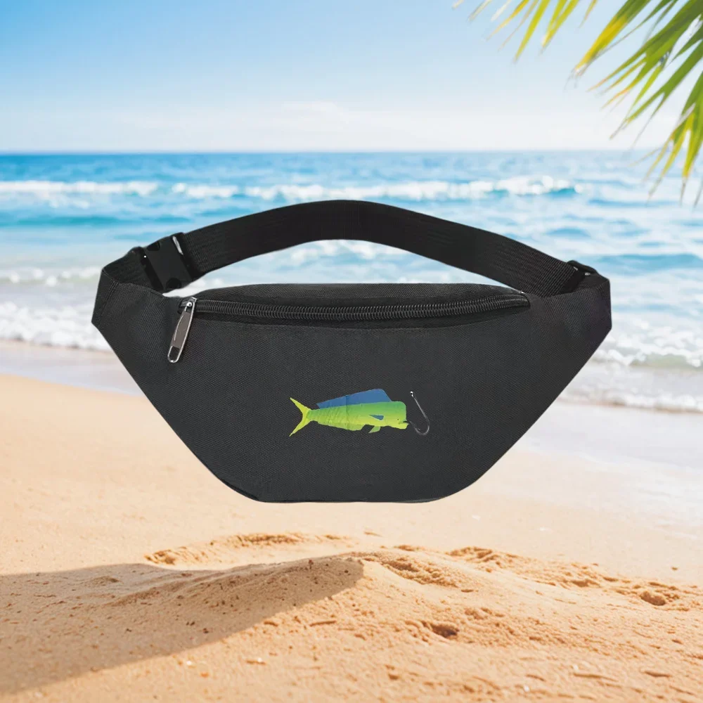 

Mahi-Mahi Fishing Hook Design Waist Backpack Crossbody Chest Bag Street Casual Sporty Fashionable Simple Unique Printed Design