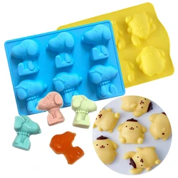 Dog Chocolate Cake Baking Mold Cartoon Animal Pet Treats Ice Cube Tray Jelly Soap Tools Decorating Cupcake Topper Baby Shower