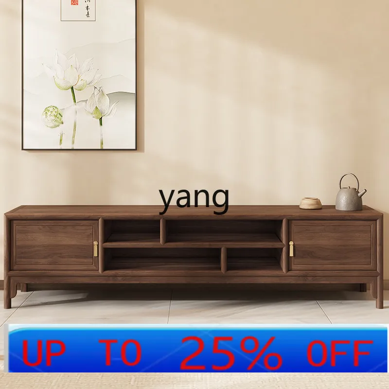 

Новый китайский телевизионный шкаф из цельного черного ореха LH, эстетичный приставной шкаф для хранения вещей в стиле Сун.