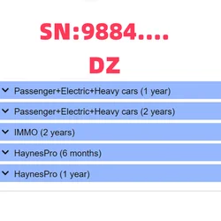 DiagZone Pro Activation For X431 Diagzone Pro Software Open Software Subscription for TD2(9884), DBSCAR 7(9884, 9886)