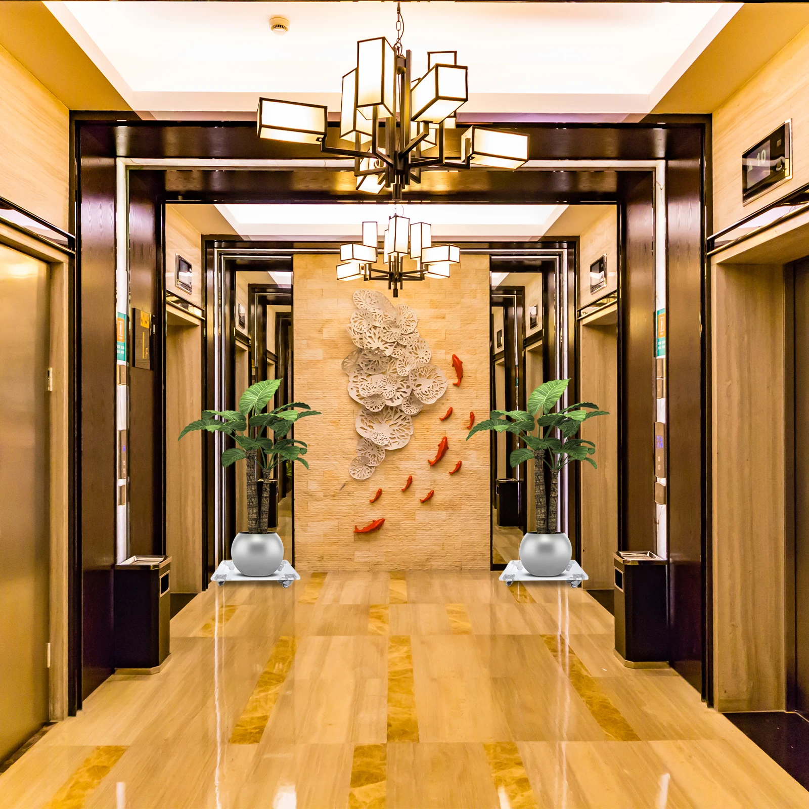 

1Pcs Movable Garden Pot Tray Practical Flowerpot Stand Transparent Flowerpot Tray Abrasion Resistant Hydrophobic