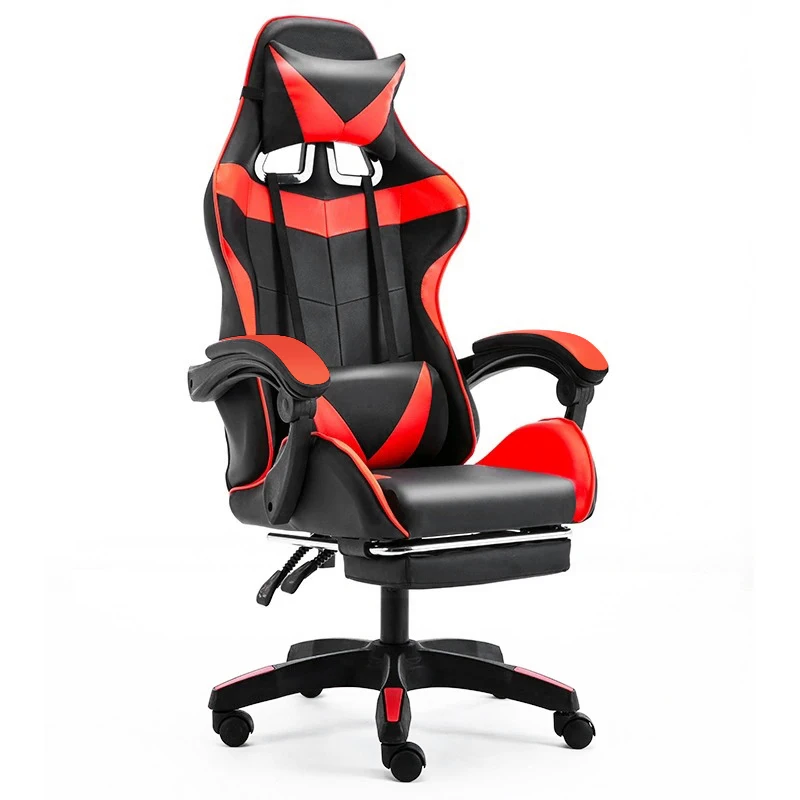 Profesional Computer Revolving Synthetic Leather Ergonomic Racing E-Sport Silla Gaming Chair With Footrest