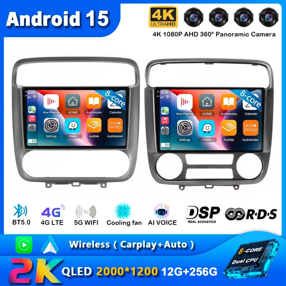 

Android 15 For Honda Stream 2000 2001 2002 2003 2004 2005 2006 Car Radio Navigation Multimedia Player GPS WiFi+4G Carplay Auto