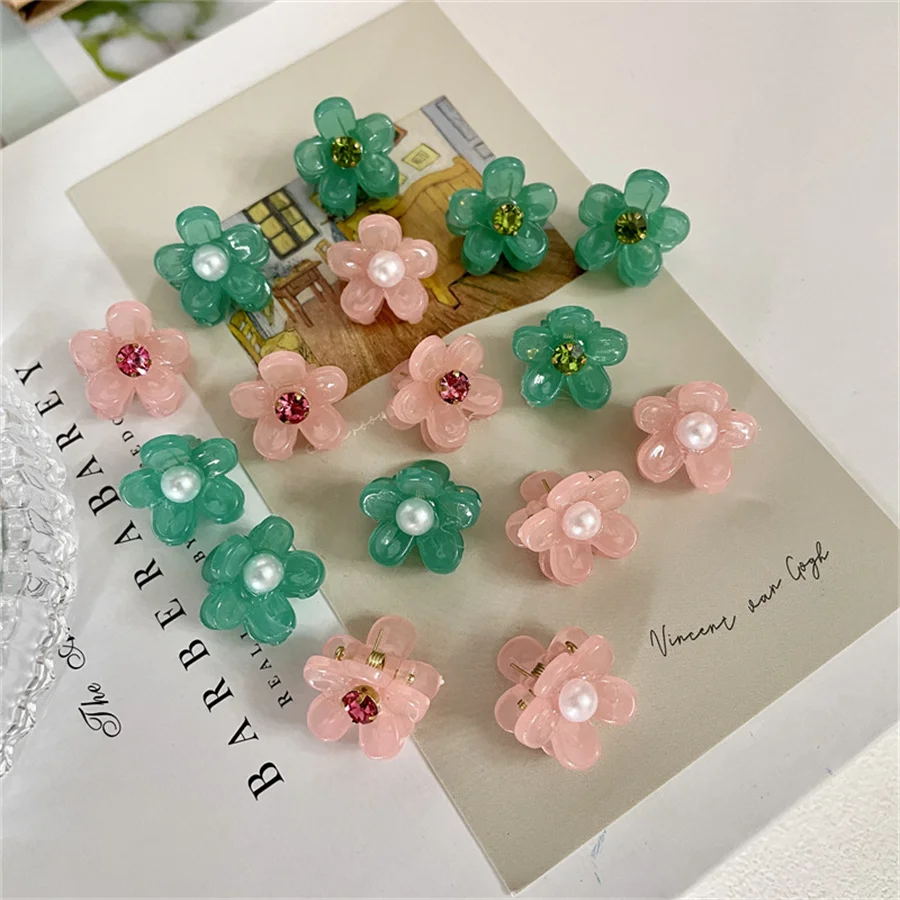 

Women Summer Flower Mini Hair Claws Girls Princess Hair Clips Top Hairpin Fashion Hair Accessories DIY Hair Styling Tool 2022