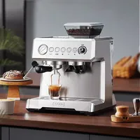 20bar Grinder Espresso Machine Cappuccino Steam Milk Frother Espresso Coffee Maker Semi Automatic Italian Coffee Machine