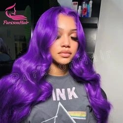 Violet Purple Color Full Lace 613 Wig 13x4 HD Transparent Lace Front Human Hair Wigs Body Wave 13x6 Lace Frontal Wig for Woman