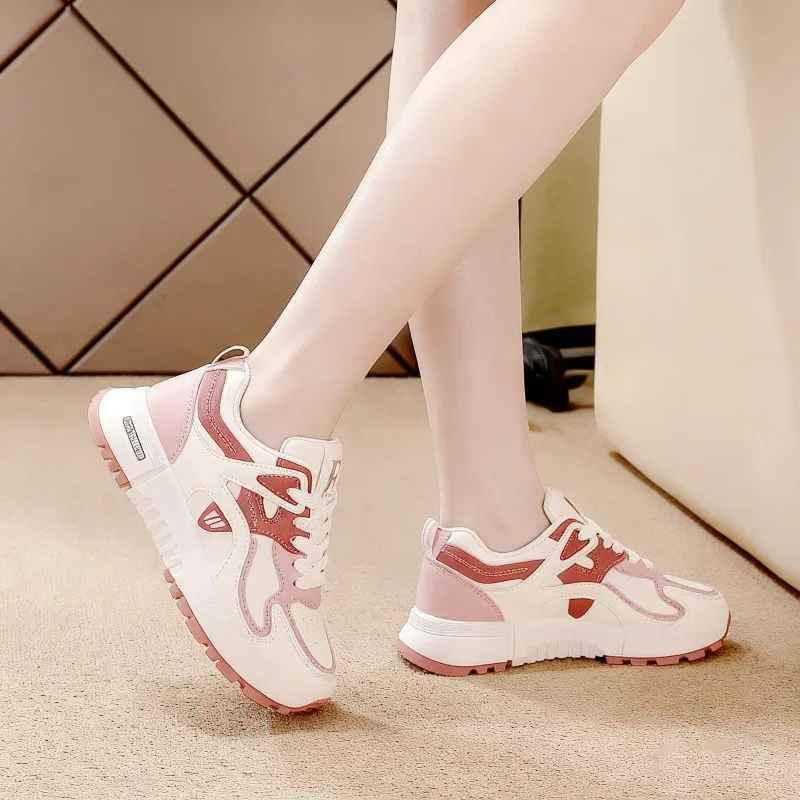 1pair Sneakers Women's Lightweight Shock-absorbing Running Shoes Women's Spring and Autumn New Casual Versatile Student Shoes