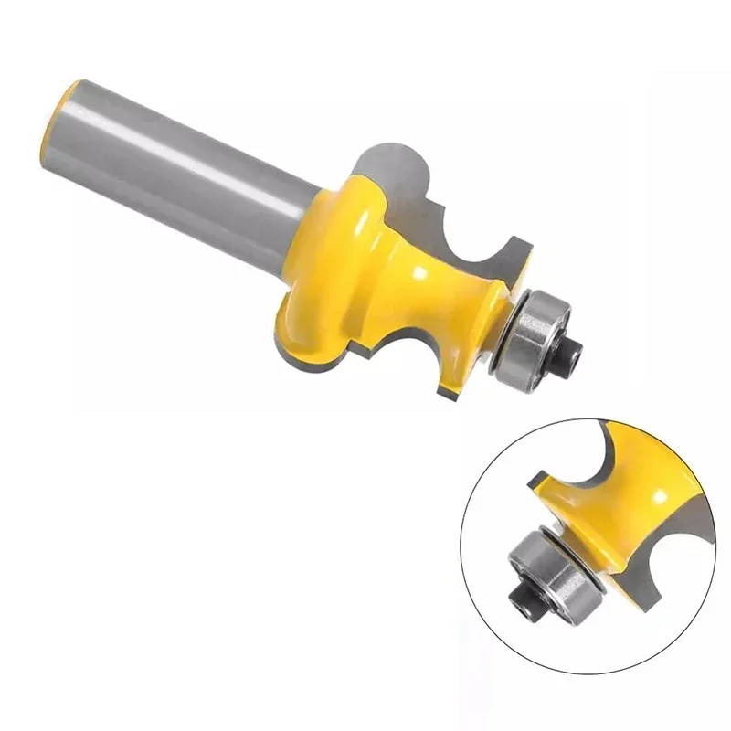 1pc 12mm 1/2" Shank Bead Molding Router Bit Flute & Beading Line Woodworking Tenon Milling Cutter for Wood Tools