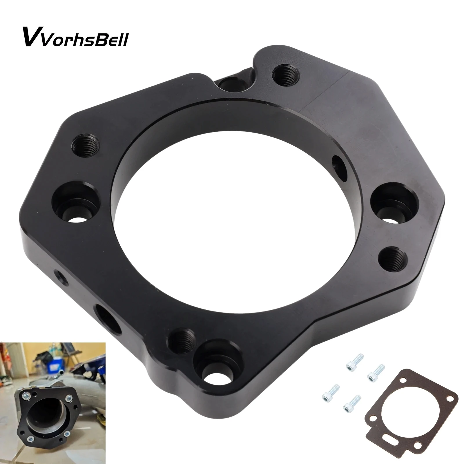 Performance 72mm RBC To PRB Throttle Body Adapter Billet Aluminum Kit For Acura RSX Honda Civic Si K20 K24 K Swap Build