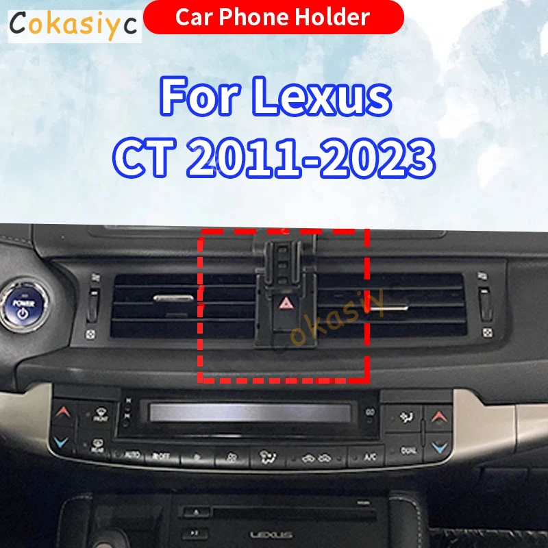 Suporte para Telefone de Carro para Lexus CT200h A10 2011 2012-2022 2023, Base Mecânica de Carregamento Sem Fio por Gravidade, Acessórios para Automóv