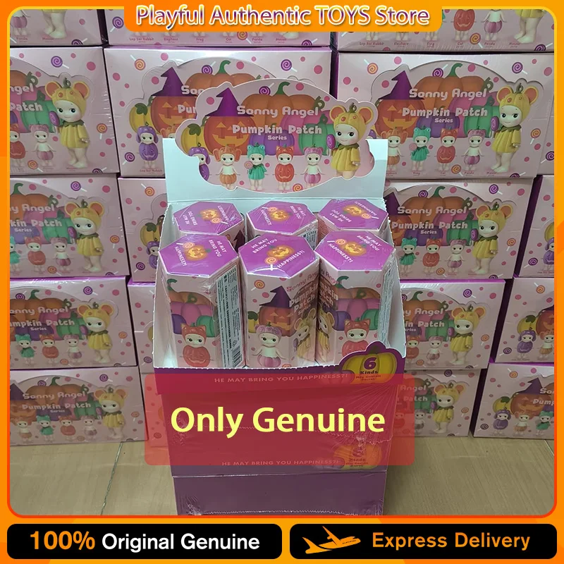 

100% Genuine Sonny Angel Pumpkin Patch Series Mystery Blind Box Ornament Doll Toy Mini Figures Model Decoration Collection Gifts